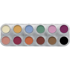 Grimas Eyeshadow & Rouge Palette Matte 12 x 2 gr, GEYRO-U